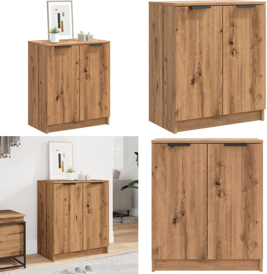 VidaXL Schoenenkast 59x35x70 cm bewerkt hout artisanaal eikenkleurig Schoenenrek Schoenenrekken Opbergrek Voor Schoenen Schoenenstellage