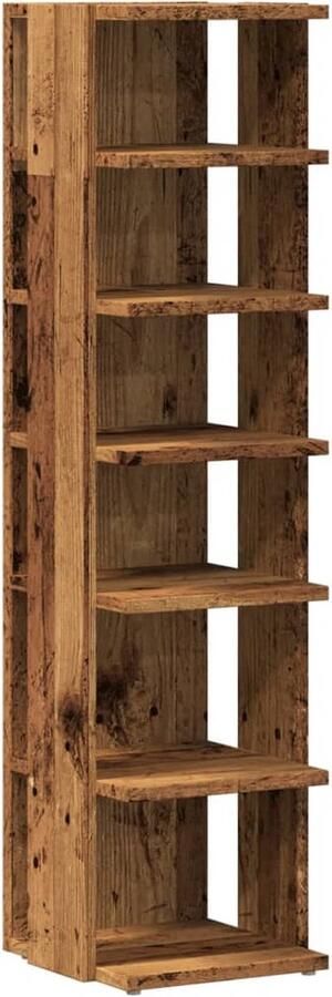 VidaXL Schoenenkast 6 Schappen Oud Houtkleurig