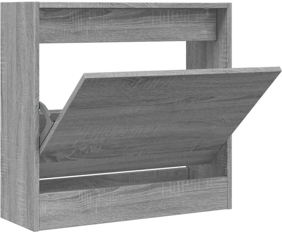 VidaXL Schoenenkast 60x21x57 cm bewerkt hout grijs sonoma eikenkleurig