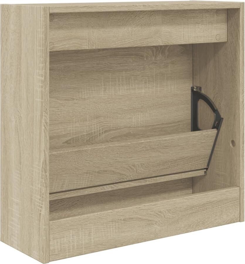 VidaXL Schoenenkast 60x21x57 cm bewerkt hout sonoma eikenkleurig - Foto 2