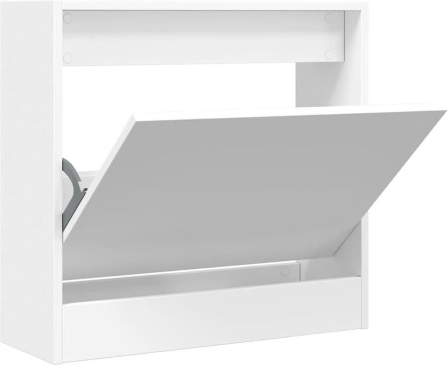 VidaXL Schoenenkast 60x21x57 cm bewerkt hout wit