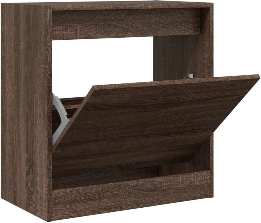 VidaXL Schoenenkast 60x34x63 5 cm bewerkt hout bruineikenkleurig