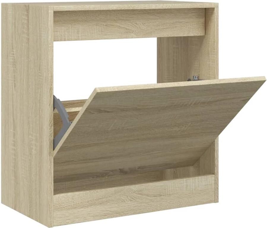 VidaXL Schoenenkast 60x34x63 5 cm bewerkt hout sonoma eikenkleurig