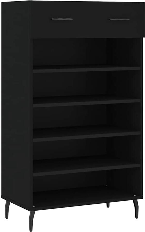 VidaXL -Schoenenkast-60x35x105-cm-bewerkt-hout-zwart - Foto 2