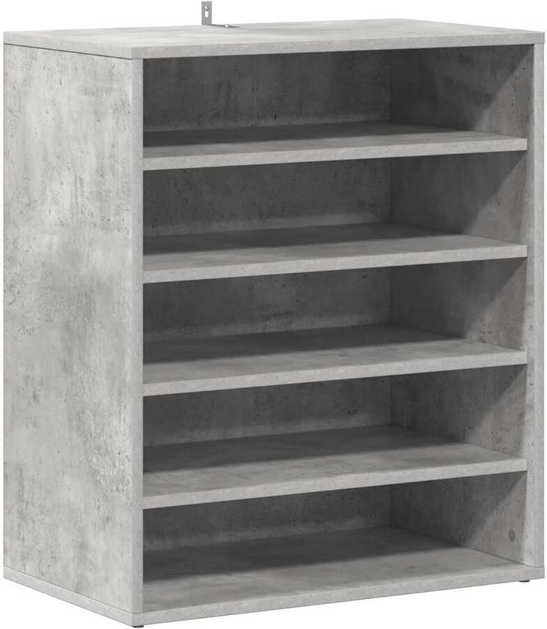 VidaXL -Schoenenkast-60x35x70-cm-bewerkt-hout-betongrijs - Foto 3