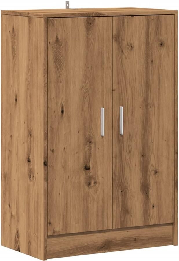 VidaXL Schoenenkast 60x35x92 cm bewerkt hout artisanaal eikenkleur