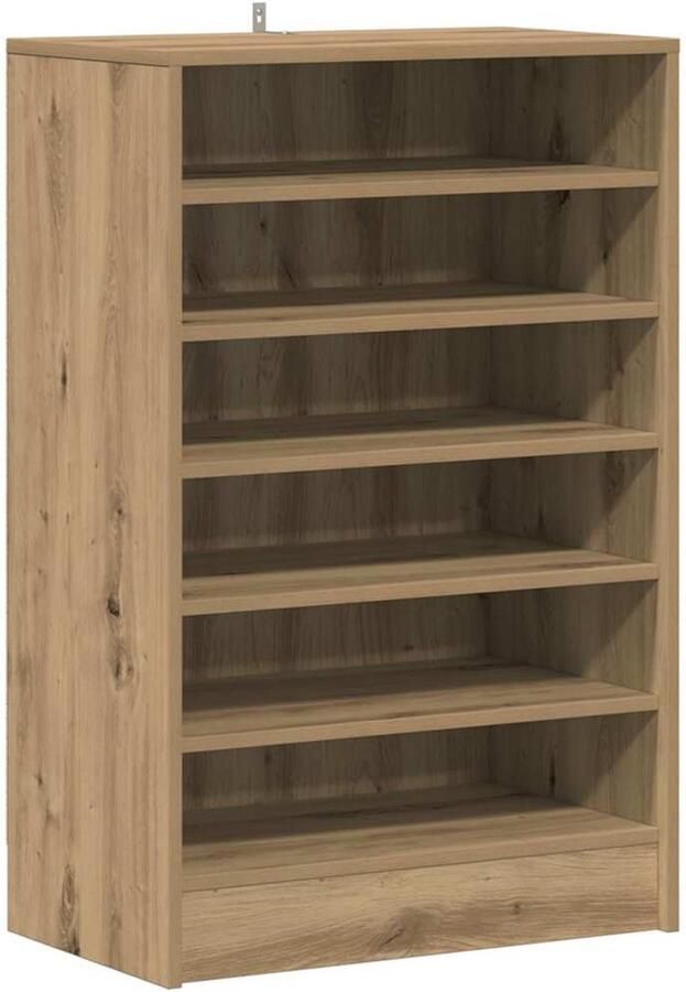 VidaXL Schoenenkast 60x35x92 cm bewerkt hout artisanaal eikenkleur
