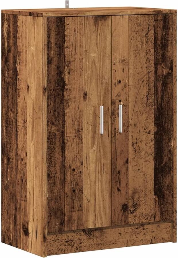 VidaXL Schoenenkast 60x35x92 cm bewerkt hout oud houtkleurig