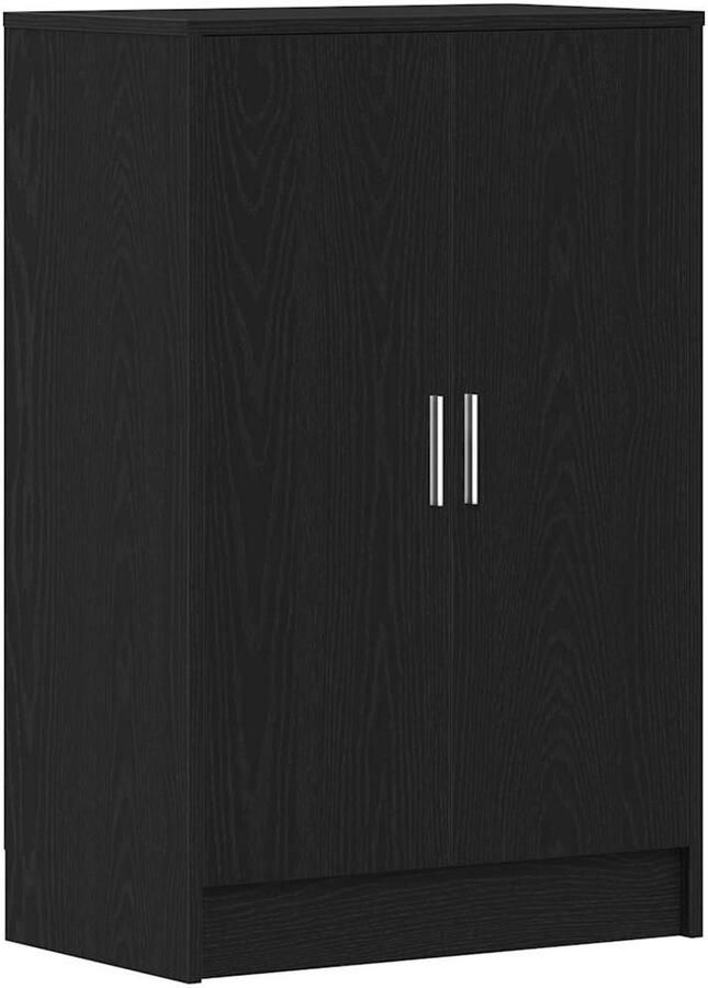 VidaXL Schoenenkast 60x35x92 cm spaanplaat zwart eikenkleurig