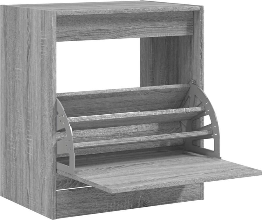 VidaXL Schoenenkast 60x42x69 cm bewerkt hout grijs sonoma eikenkleurig