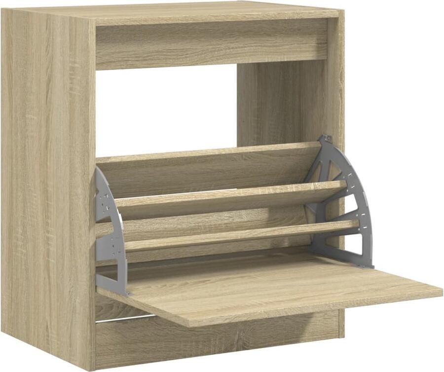 VidaXL Schoenenkast 60x42x69 cm bewerkt hout sonoma eikenkleurig