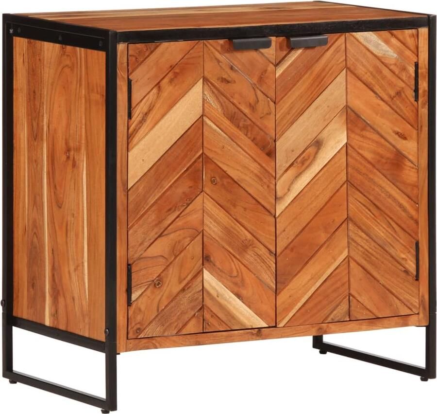 VidaXL Schoenenkast 67x38x65 cm massief acaciahout