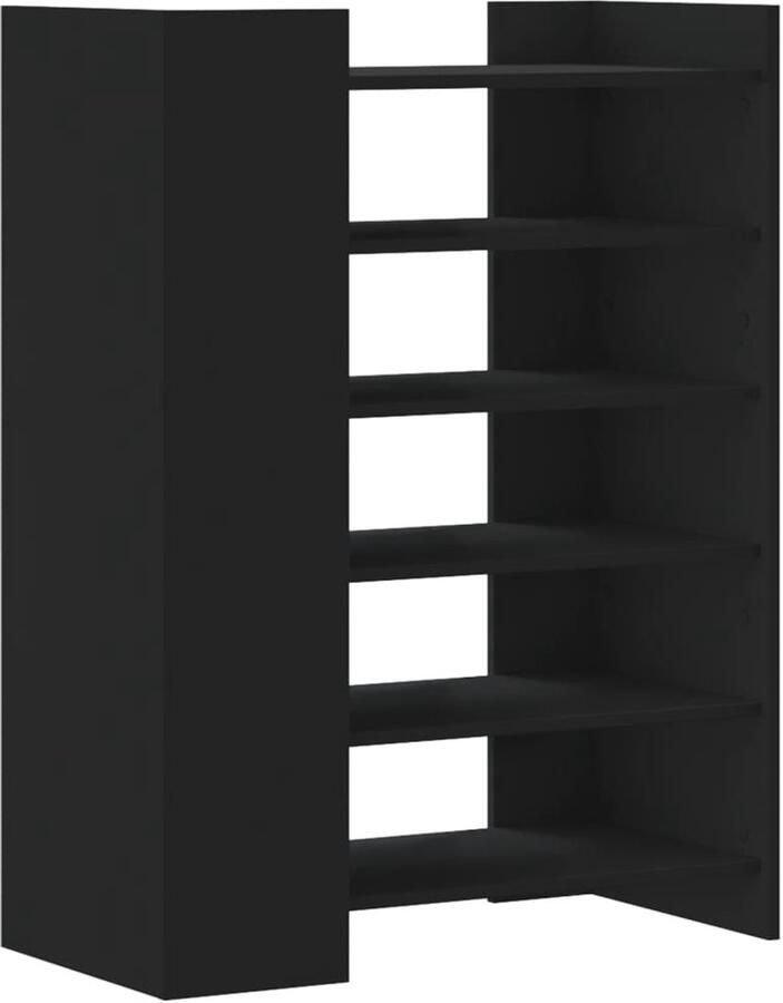 VidaXL Schoenenkast 74 5x37 5x100 cm bewerkt hout zwart