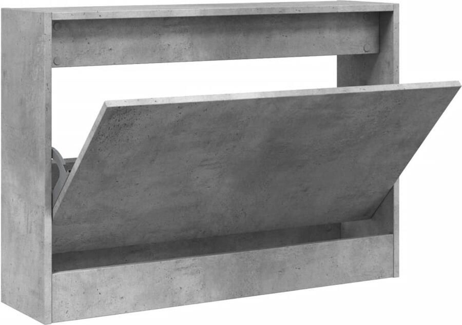 VidaXL Schoenenkast 80x21x57 cm bewerkt hout betongrijs