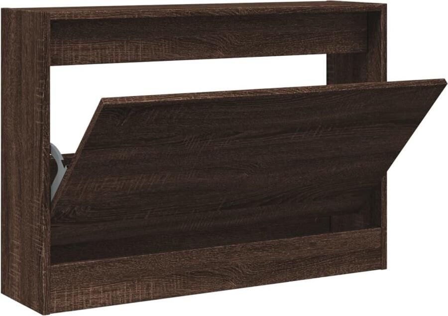 VidaXL Schoenenkast 80x21x57 cm bewerkt hout bruin eikenkleur