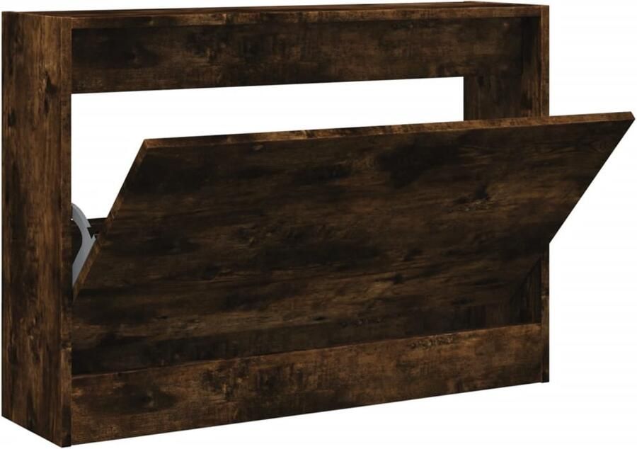 VidaXL Schoenenkast 80x21x57 cm bewerkt hout gerookt eikenkleurig