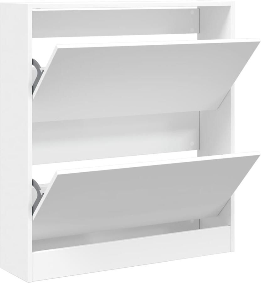 VidaXL Schoenenkast 80x21x87 5 cm bewerkt hout wit