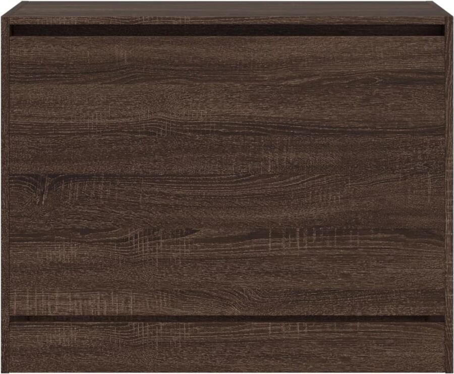 VidaXL Schoenenkast 80x34x63 cm bewerkt hout bruineikenkleurig - Foto 2