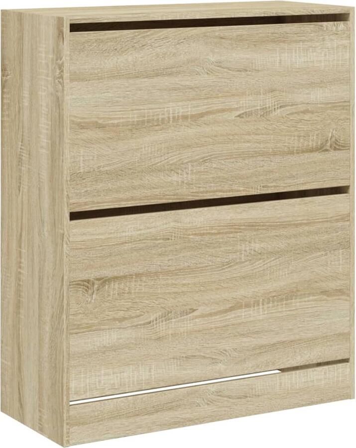 VidaXL Schoenenkast 80x34x96 5 cm bewerkt hout sonoma eikenkleurig - Foto 2