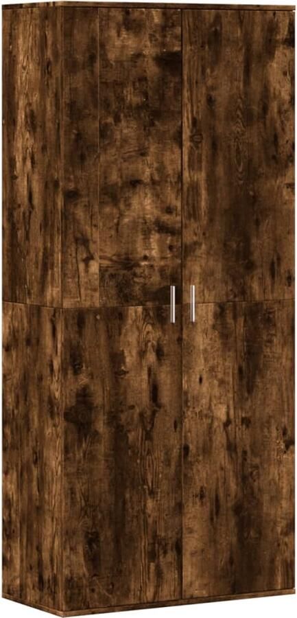 VidaXL Schoenenkast 80x39x178 cm bewerkt hout gerookt eikenkleurig