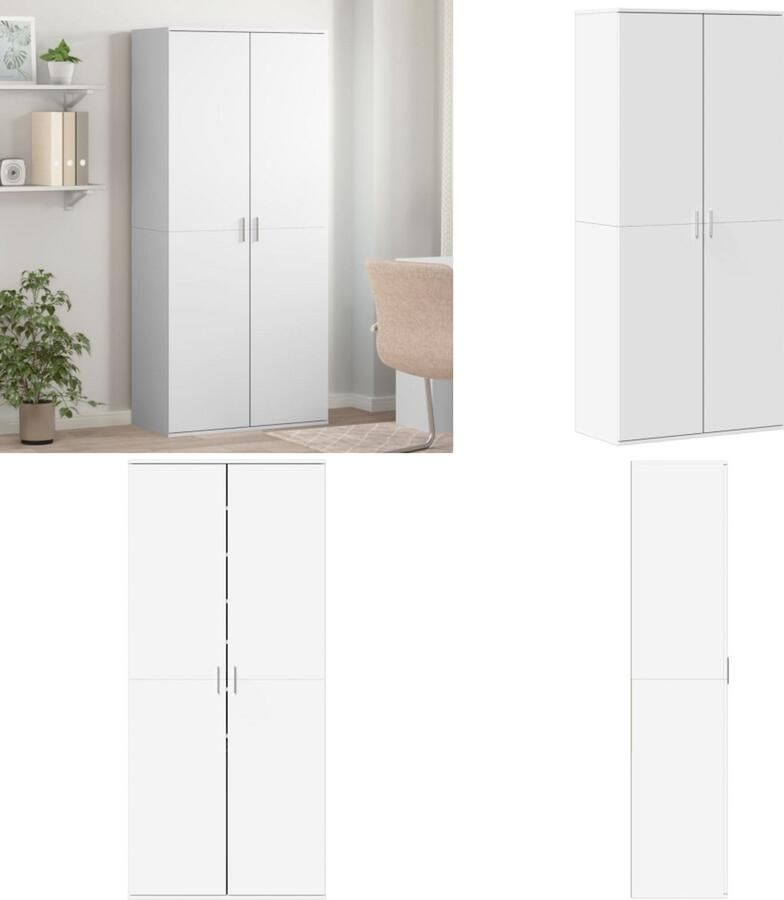 VidaXL Schoenenkast 80x39x178 cm bewerkt hout wit Schoenenkast Schoenenkasten Schoenen Kast Schoenen Rek