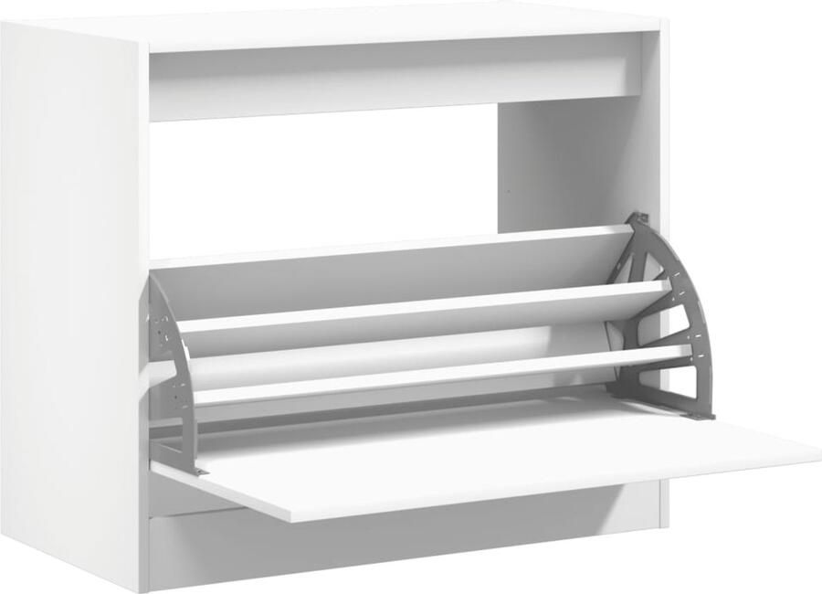VidaXL Schoenenkast 80x42x69 cm bewerkt hout wit