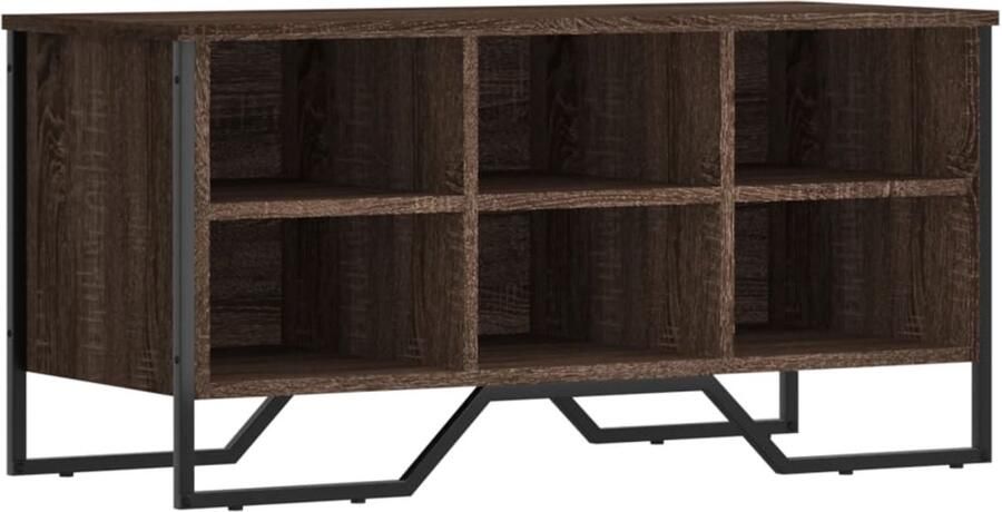 VidaXL Schoenenkast 90x38x45 5 cm bewerkt hout bruin eikenkleurig