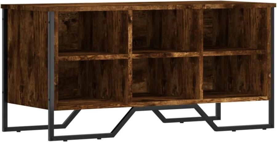 VidaXL Schoenenkast 90x38x45 5 cm bewerkt hout gerookt eikenkleurig