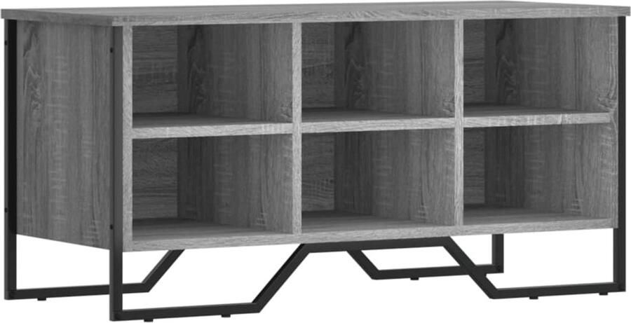 VidaXL Schoenenkast 90x38x45 5 cm bewerkt hout grijs sonoma eikenkleur