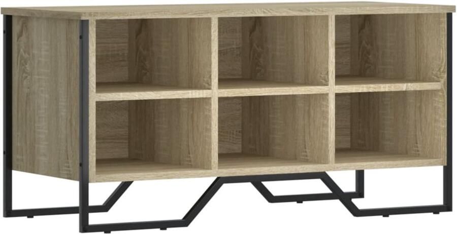 VidaXL Schoenenkast 90x38x45 5 cm bewerkt hout sonoma eikenkleurig