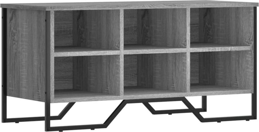 VidaXL Schoenenkast 90x38x45 5 cm Grijs Sonoma Eiken
