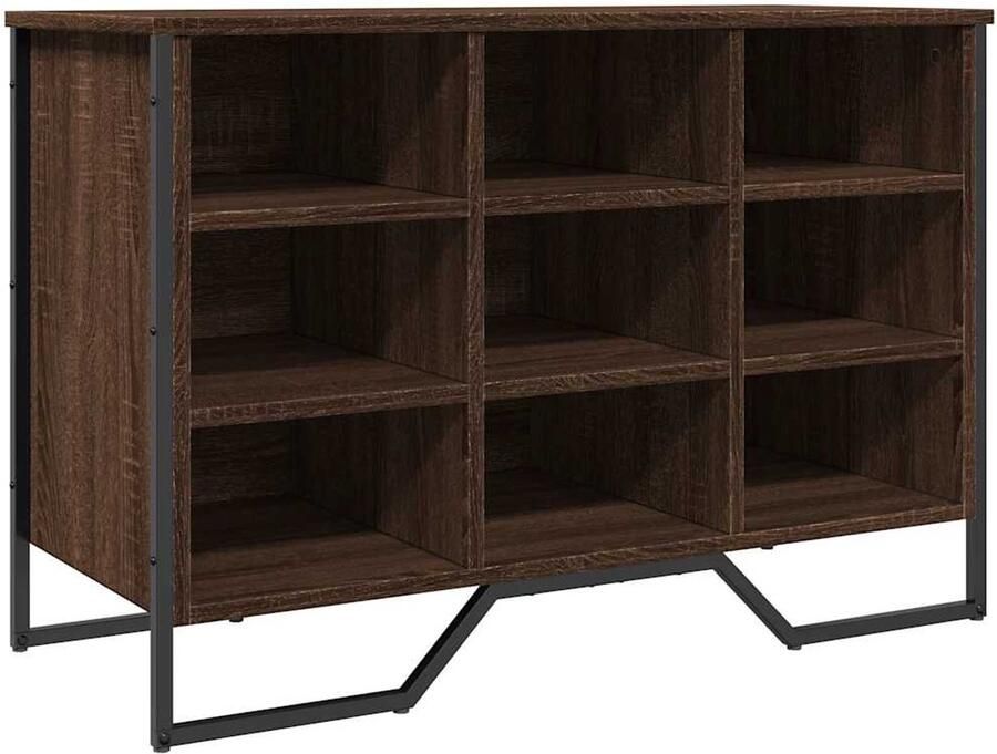 VidaXL Schoenenkast 90x38x61 5 cm bewerkt hout bruin eikenkleurig