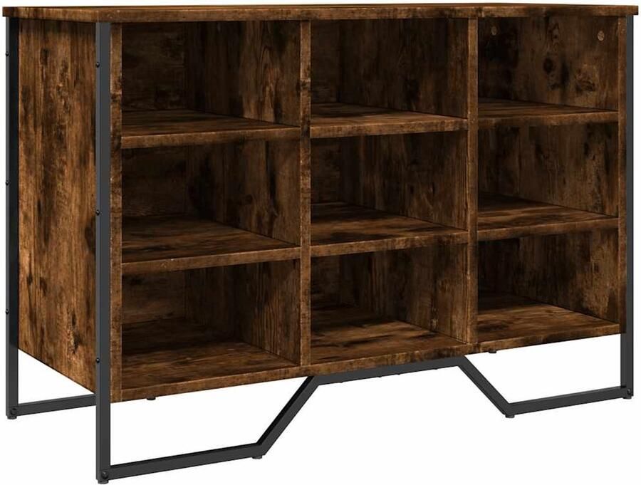 VidaXL Schoenenkast 90x38x61 5 cm bewerkt hout gerookt eikenkleurig