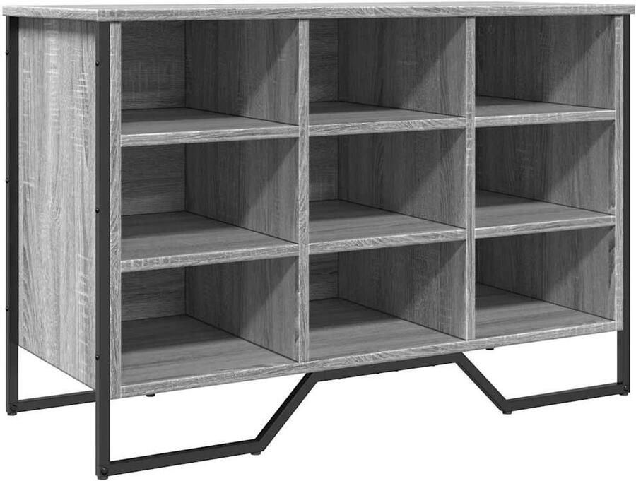 VidaXL Schoenenkast 90x38x61 5 cm bewerkt hout grijs sonoma eikenkleur