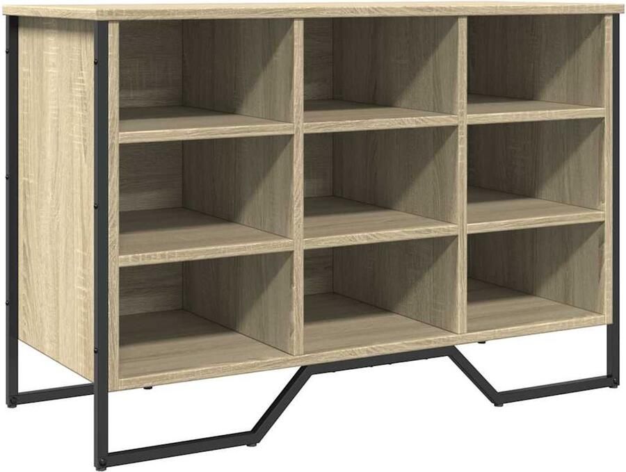 VidaXL Schoenenkast 90x38x61 5 cm bewerkt hout sonoma eikenkleurig