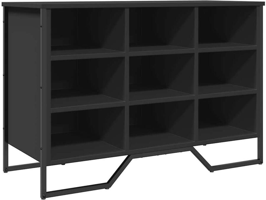 VidaXL Schoenenkast 90x38x61 5 cm bewerkt hout zwart