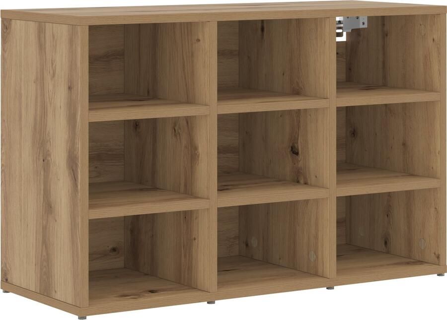VidaXL Schoenenkast artisanaal eikenkleurig 103x30x51 cm Bewerkt hout