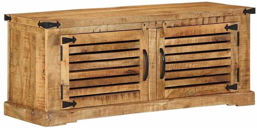 VidaXL Schoenenkast Bruin 110 x 38 x 45 cm Massief mangohout