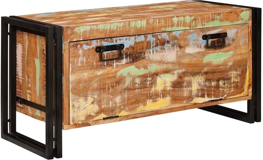 VidaXL Schoenenkast Bruin 90 x 38 x 45 cm massief gerecycled hout