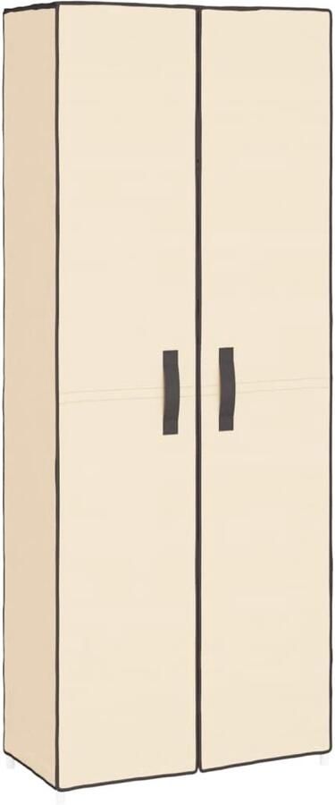 VidaXL Schoenenkast crème 60x30x166 cm 10-laags Schoenenkast Schoenen Rek Schoenuitlegger Opslag Ruimte Kledingopslag