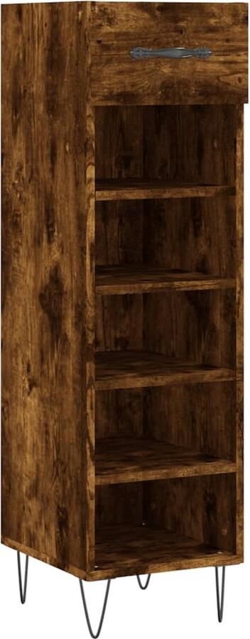 VidaXL Schoenenkast Gerookt Eiken 30x35x105 cm Schoenenkast Houten Schoenenkast Bruine Schoenenkast Vintage Schoenenkast Industriële Schoenenkast Schoenenrek Bergruimte Opslag
