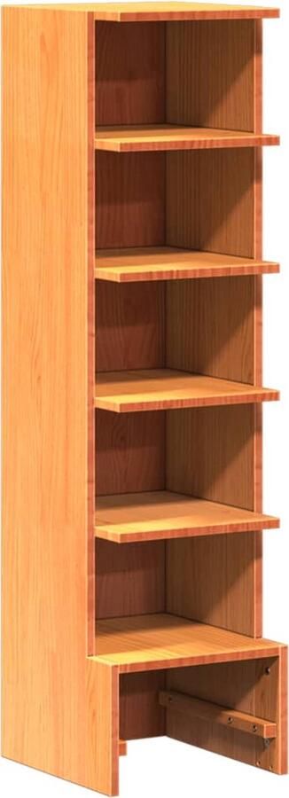 VidaXL Schoenenkast Grenenhout 28x30x104 cm Bruin