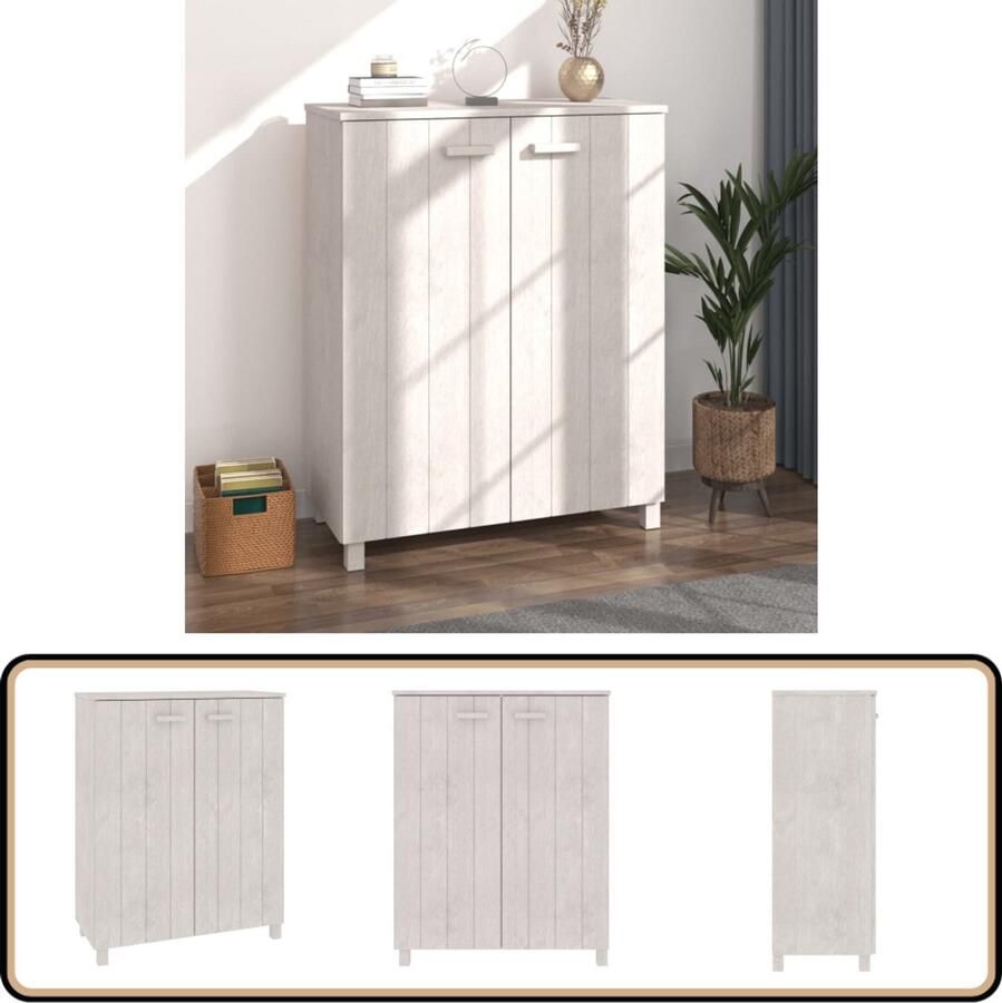 VidaXL Schoenenkast HAMAR 85x40x108 cm Wit Schoenenkast Houten Schoenenkast Schoenen Kast Schoenuitlegger Rommelvrije Oplossing Opbergkast Entree Organisatie Garderobe