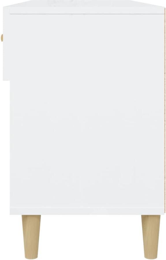 VidaXL Schoenenkast Hoogglans Wit 102x35x55 cm Schoenenkast Houten Schoenenkast Wit Schoenenkast Trendy Schoenenkast Opbergkast Entreehal Organisatie Schoenuitzicht - Foto 2