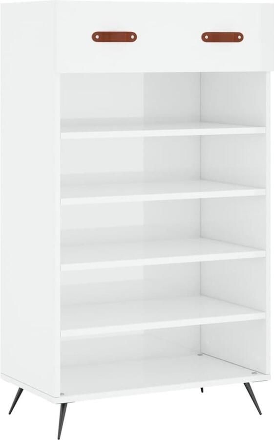 VidaXL Schoenenkast Hoogglans Wit 60x35x105 cm Schoenenkast Witte Schoenenkast Houten Schoenenkast Schoenenopbergers Garderobe Entryway Furniture Organisatie Tips Slimme Opslag