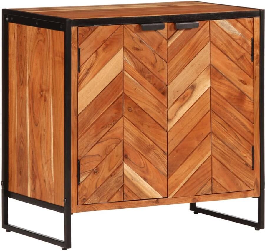 VidaXL Schoenenkast Massief Acaciahout 67x38x65 cm Schoenenkast Schoenenkasten Schoenenrek Schoenen Kast