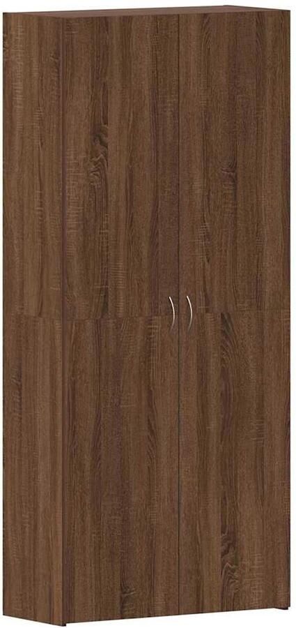 VidaXL Schoenenkast met plank Bruin 80 x 35.5 x 180 cm Bewerkt hout