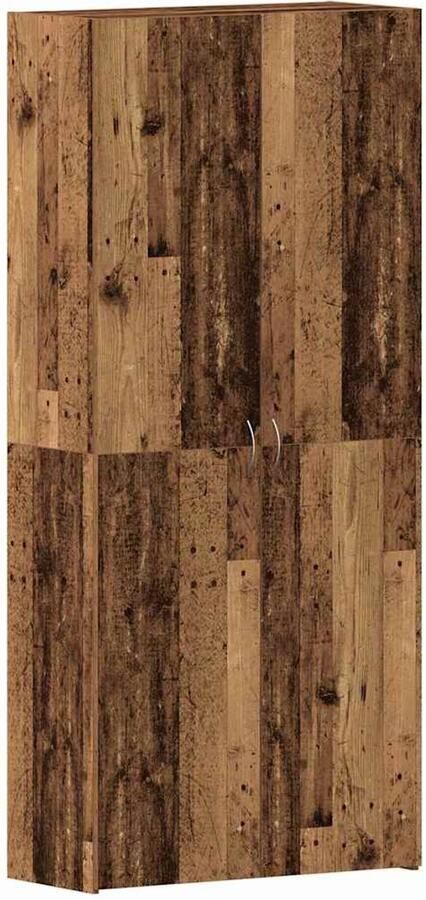 VidaXL Schoenenkast met plank Bruin 80 x 35.5 x 180 cm Bewerkt hout