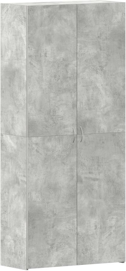 VidaXL Schoenenkast met plank Grijs 80 x 35.5 x 180 cm Bewerkt hout