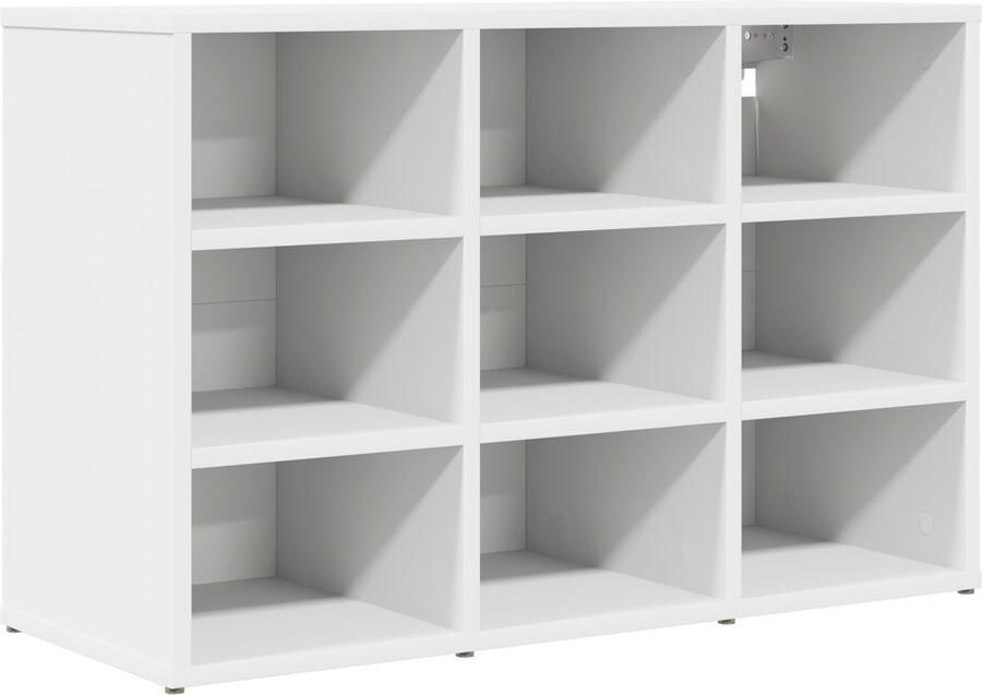 VidaXL Schoenenkast met plank met opslag Wit 103x30x51 cm Bewerkt hout
